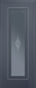Межкомнатная дверь U24 молдинг серебро