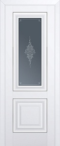 Межкомнатная дверь U28 молдинг серебро